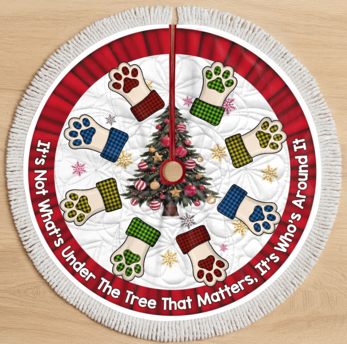 Snowman Tree Skirt -Christmas Birthday Gifts For Mom, Dad, Brother, Sister, Kids - Hearts Shine Together This Christmas
