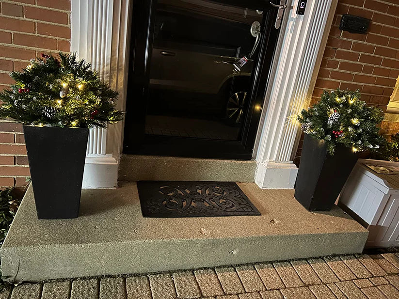 Pre-lit Artificial Christmas Tree Urn Filler 🎀 Weatherproof sparkle for entryways and patios