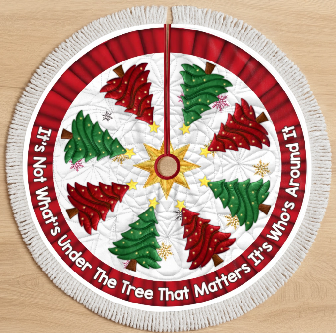 Snowman Tree Skirt -Christmas Birthday Gifts For Mom, Dad, Brother, Sister, Kids - Hearts Shine Together This Christmas