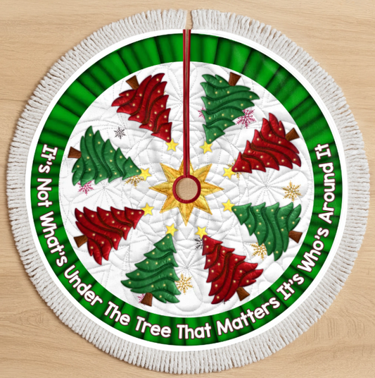 Snowman Tree Skirt -Christmas Birthday Gifts For Mom, Dad, Brother, Sister, Kids - Hearts Shine Together This Christmas