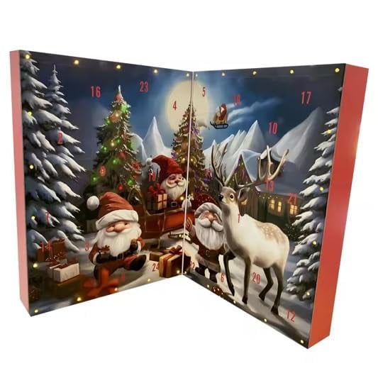 🎅 24-Day Christmas Gnome Countdown Calendar 🎄 Up to 50% OFF Sale